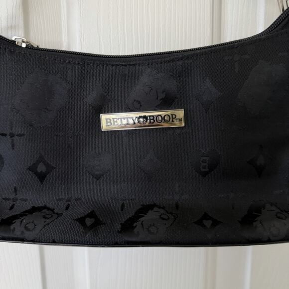 Vintage 2004 Betty Boop Shoulder Bag Purse Y2K Retro Grunge Rare 2000s Black - Picture 4 of 10